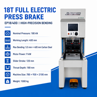 Prensa Plegadora CNC Servoeléctrica de 18T y 400mm, Máquina de Plegado de Chapa Metálica Compacta de Alta Precisión para Piezas Pequeñas
