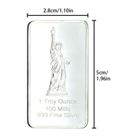 Pièce de monnaie en or de 100 millions de dollars américains, statue de la Liberté, souvenir, pièce de monnaie en métal, lingot d'argent pour collection