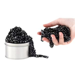 Imán negro Piedra Elíptica Cuentas magnéticas Bola magnética ovalada pulida Juguete <span class=keywords><strong>de</strong></span> ferrita Terapia biomagnética Huevos Bolas Imán <span class=keywords><strong>de</strong></span> oliva - Product Image 5