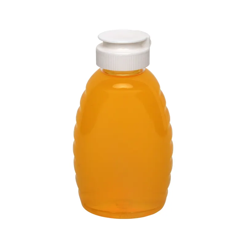 Botol Madu Remas Plastik, Tutup Katup Silikon Kelas Makanan 180Ml 200Ml 215Ml 315Ml 325Ml 355Ml 360Ml