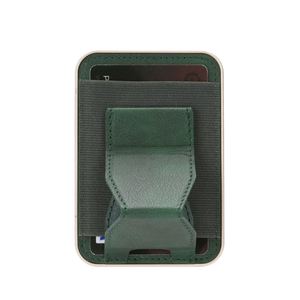 Élégant Portefeuille Magnétique en Cuir Végétalien avec Support Téléphone et Bandes Élastiques Latérales, Multi-emplacements pour Cartes, pour iPhone Séries 17, 16, 15 – Modèle Professionnel - Product Image 4