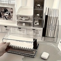 Serre-livres en acrylique transparent, organisateur de livres et de dossiers de bureau, porte-documents transparent, étagère de bureau et support de rangement pour le bureau