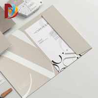 Dossier de présentation d'entreprise imprimé sur mesure, format A4, impression personnalisée, logo personnalisé, dossiers à double poche avec pochettes