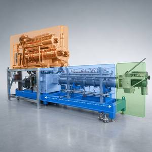 Machine d'extrusion automatique à double vis pour aliments pour poissons, équipement de production de granulés flottants SLG135 4-6TPH, <span class=keywords><strong>prix</strong></span> compétitif - Product Image 4