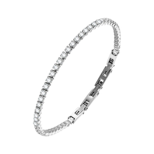 Pulsera de Tenis Clásica de Gran Venta con Circonita Cúbica de 3 mm en Acero Inoxidable de 6.5 a 7.5 Pulgadas - Product Image 4