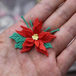 Weihnachts blumen Metall Kohlenstoffs tahl Großhandel dekorative gestanzte Klinge Präge maschine Home Decor Metall Blumen schneidwerk zeuge - Product Image 2