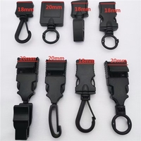 Divers styles 25mm 20mm crochets de lanière en plastique sans couture presse à main lanière sac sangle Clips côté libération boucle accessoires ensemble