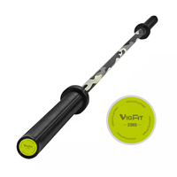 Barre de musculation VIGFIT Fitness 20KG, acier à ressort personnalisé, longueur 2,2m, revêtement QPQ, usage commercial, unisexe, durable, pour les bras