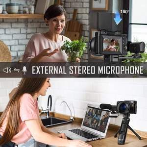 4K Vlog Digital Camcorder, With Tripod 16X 3.0" Display <b>Card</b> up to 128GB - Product Image 6
