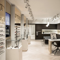 Vitrine à bijoux en verre de luxe avec support mural pour les magasins de détail - Taille et couleur personnalisables