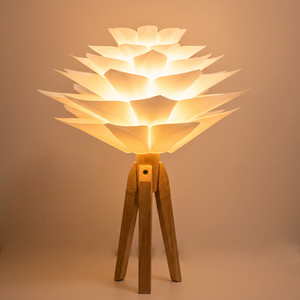 <b>Wooden</b> <b>Tripod</b> Searchlight <b>Floor</b> <b>Lamp</b> Silver-Plated Polished Brown Handmade <b>Wooden</b> Stand Antique Style Home Decor Light - Product Image 1