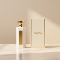 Flacon de parfum arabe en verre mat avec capuchon vintage 50ml, MOQ, couleur personnalisée, pulvérisateur à pompe, sérigraphie, atomiseur pour femme