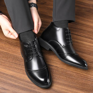 Nouvelles chaussures en maille décontractées pour hommes, style professionnel simple, semelle antidérapante souple, imperméable, respirante, bout rond, chaussures habillées - Product Image 5
