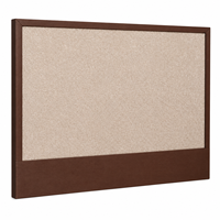 Tableau d'affichage mural en feutre avec cadre imitation bois, panneau inférieur large beige pour bureau, école et maison