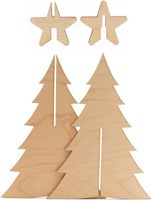 Décorations de sapin de Noël en bois géant personnalisées de 36 pouces à fentes 3d pour la peinture de fête et l'affichage des chats.