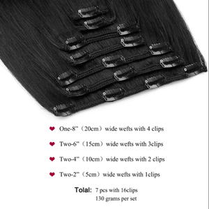 Extensions de cheveux blondes lisses à clipser, cheveux humains Remy, double trame, couverture complète, application facile, cheveux vierges pour femmes, usage quotidien. - Product Image 6