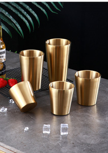 แก้วเบียร์สแตนเลส304ผนังสองชั้นถ้วยน้ำป้องกันการปรับขนาดป้องกันการตกแก้วเบียร์เย็น - Product Image 4