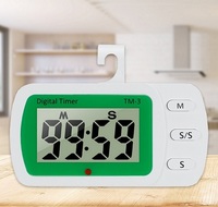Elegan baterai rumah tangga hitung mundur dapur kecil Digital Timer bertenaga 100 menit Logo disesuaikan tampilan LCD modis ABS