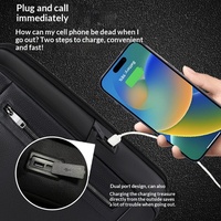 Sac à dos en cuir véritable imperméable de style professionnel avec port USB pour les trajets quotidiens, grande capacité pour ordinateur portable, homme et femme