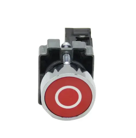 22mm White round Indicator Button switch self reset XB2 flat push button emergency stop start NO/NC power switch
