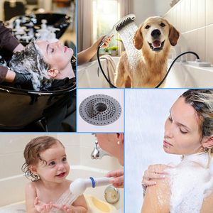 Protector de desagüe de silicona para ducha y bañera con ventosa, atrapapelos y tapón de desagüe para el hogar - Product Image 6