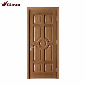 Chine usine kerala porte conceptions Inde maison porte nature solide porte principale en bois de teck prix - Product Image 4