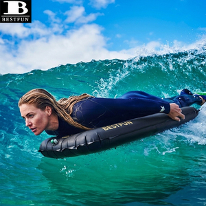 Tapis de surf gonflable ultra-léger portable, planche de surf gonflable à haute vitesse avec pression d'air réglable pour la pratique du surf sur les vagues de plage - Product Image 2