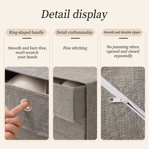 Contenitore Pieghevole in Tessuto Non Tessuto a 3 Strati per Armadio, Organizer per Vestiti, Biancheria Intima e Calzini, Contenitori a Cubo per Armadio - Product Image 3