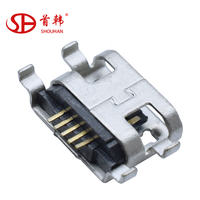 Connecteur Micro USB 5 broches pour carte mère avec emplacement de charge et emballage en bobine