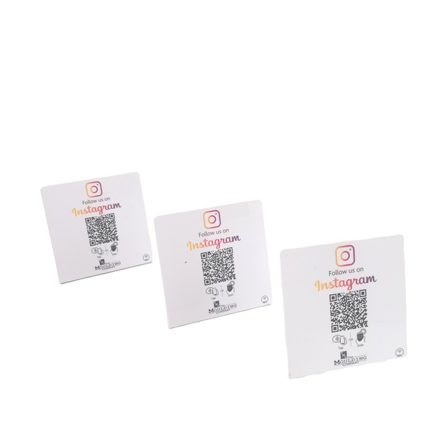 Variable QR Code Printing Programmable NFC  213/215 /216 90*90mm Instagram  Review Stand Cards