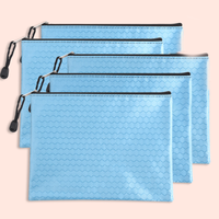 Sacs de documents à fermeture éclair, sac de rangement en maille, pochette, organisateur de reçus pour l'école et le bureau