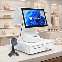 Système de point de vente intelligent avec Wi-Fi, caisse tactile à double écran, tout-en-un, pour magasins de vêtements, pharmacies et restaurants