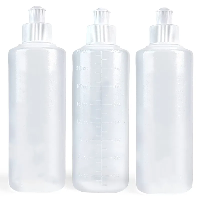 Hot Selling 8oz 240ml LDPE Plastic Squeeze Bottles for Medical Perineal Cleansing Bottle with Push Pull Screw Cap Graduated