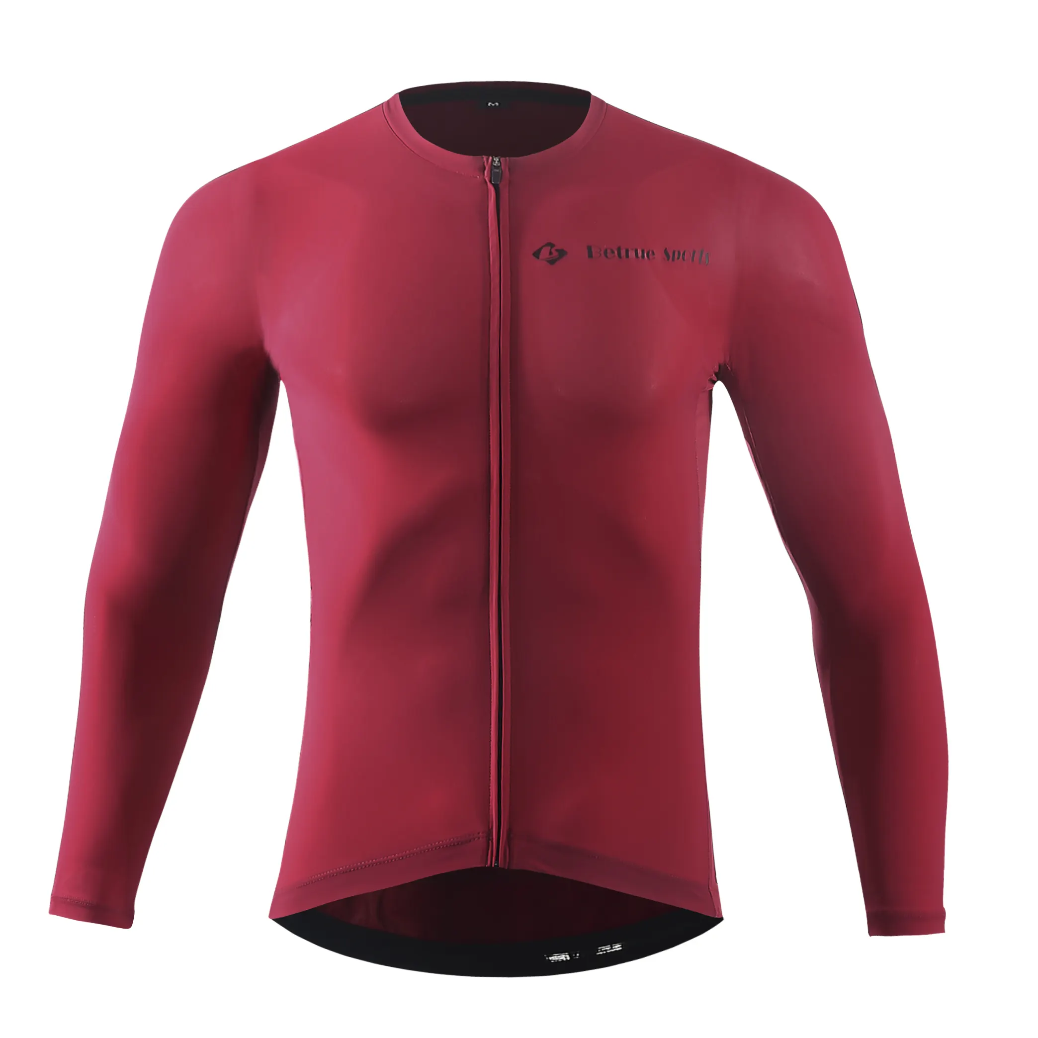 Ultimo Design tinta unita Quick Dry Team abbigliamento da bicicletta antibatterico Vintage maniche lunghe da uomo maglia da ciclismo con Logo