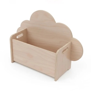 Caja de Juguetes de Madera con Diseño de <span class=keywords><strong>Nube</strong></span>, Organizador de Juguetes para Niños, Contenedor de <span class=keywords><strong>Almacenamiento</strong></span> de Madera, Decoración para Cuarto de Juegos, Organizador para Cuarto Infantil - Product Image 3