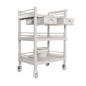 Jingkang Salon Trolley 90cm Height 28cm Shelf <b>Gap</b> Double Drawer Mobile Beauty Cart For Skin Care Treatment - Product Image 2