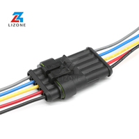 Connecteur femelle étanche automobile LIZONE 282089-1 5 broches AMP Superseal série 1,5 mm, longueur personnalisée, faisceau de câblage PA GF