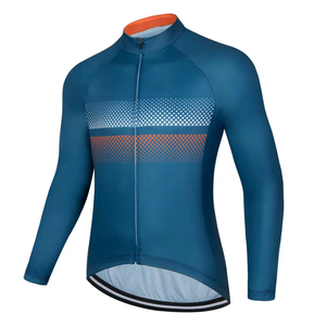 Maillot de cyclisme à manches longues personnalisable avec logo d'usine, respirant, en maille, séchage rapide, pour vélo de route, vente en gros - Product Image 1