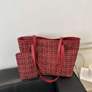 กระเป๋าถือสะพายไหล่ลายสก็อตสไตล์เกาหลีสุดหรู ปี 2026 สำหรับผู้หญิง  จุของได้เยอะ  พร้อมซิป  แฟชั่นทันสมัย - Product Image 3