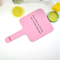 Grand miroir de maquillage de table en plastique chromé 11,9*21,5 CM, personnalisable avec logo, miroir cosmétique simple face