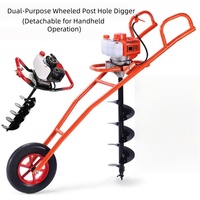 Machine de forage de trous de poteaux efficace de 63 cm³ avec moteur et composants essentiels pour les industries agricoles