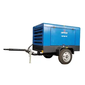Liutech LUY100-10 350 cfm 20 bar mobile Pneumatic compressor for compact drilling water well construction site in sale