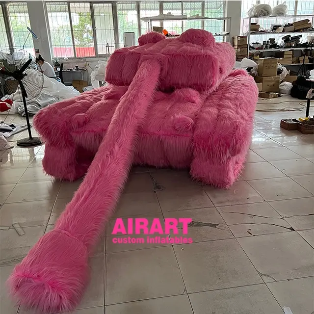 Pluche Materiaal Roze Kleur Activiteit Decoratie Opblaasbare Tank Ballon