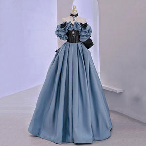 Elegante Quinceanera-Kleider mit Schleife, schulterfrei, Cut-Out-Abendkleider, Prinzessinnenkleider, Vestido für den Abschlussball, Übergröße, individuell anpassbar - Product Image 1