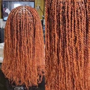 QVR <span class=keywords><strong>Capelli</strong></span> Vergini Brasiliani Afro Kinky Ginger Orange per Treccine e Dreadlock, Qualità Premium - Product Image 4