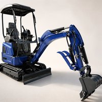 Mini-excavatrice 1,8 tonne sur chenilles, moteur Kubota EPA Euro5, service après-vente gratuit, prix des excavatrices agricoles