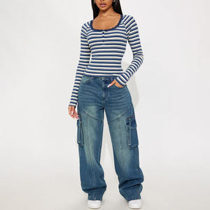 Custom Casual High Quality Breathable Anti-pilling Long Sleeve <b>Women</b> <b>Henley</b> <b>Top</b> - Product Image 2