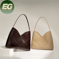 Mesin Pembuat Tas Belanja Laminasi Pantai Emg7488, Mini Tas Tangan Desainer Custom, Tas Kulit Anyaman Mewah Selempang