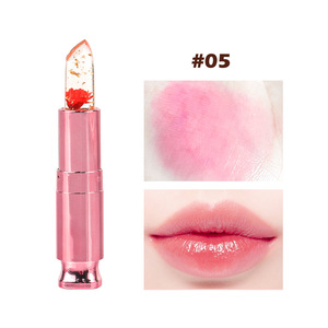 Bálsamo Labial Vegano Transparente con Flor, Resistente al Agua, que Cambia de Color, Etiqueta Privada, Bálsamo Labial Hidratante con Flor Rosa - Product Image 6