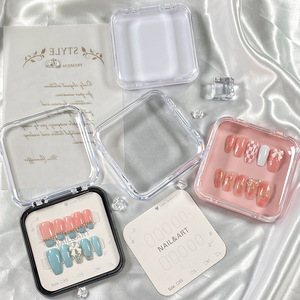 Vente en gros de boîtes de <span class=keywords><strong>rangement</strong></span> transparentes pour ongles en rose, plateau à bijoux, boîtes de présentation pour pose d'ongles - Product Image 5